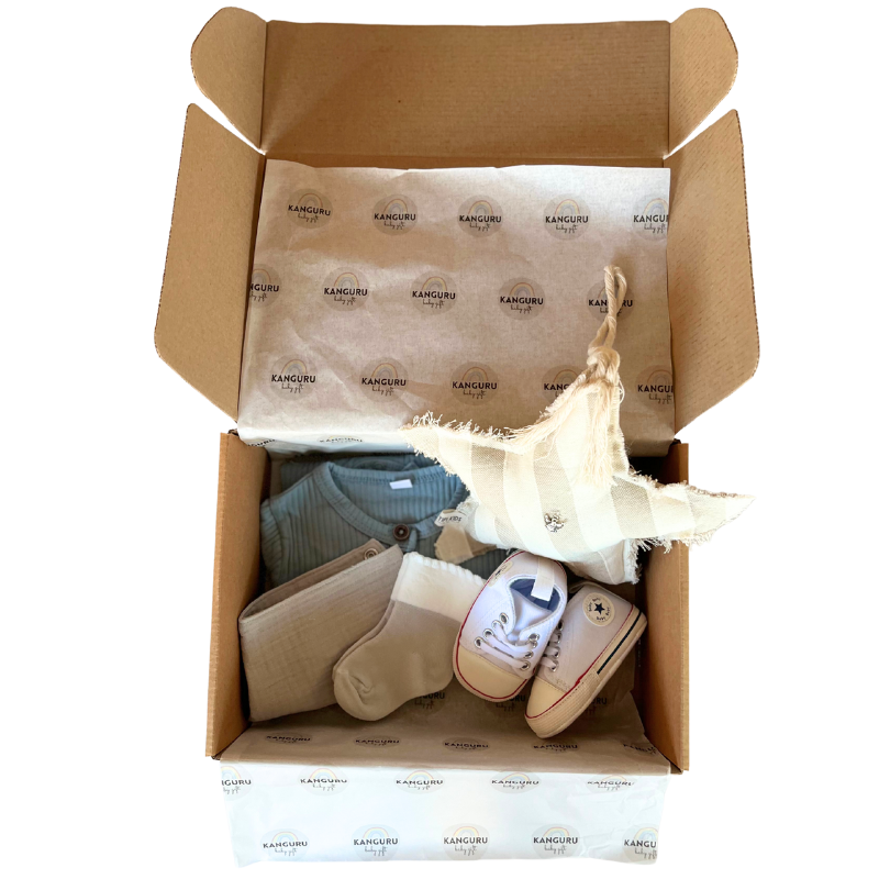 Caja Recién Nacido Estrella Beige
