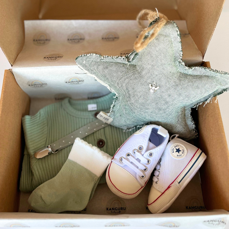 Caja Recién Nacido Estrella Verde