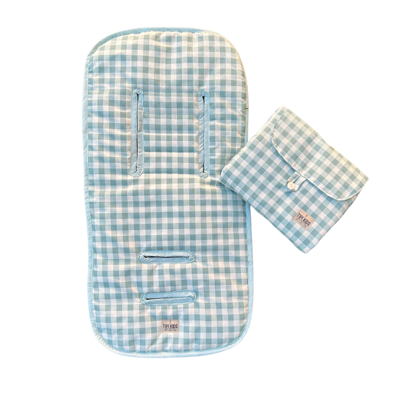 Cojín Protector de Coche Impermeable Vichy Menta