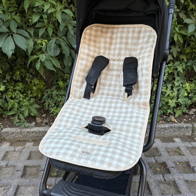 Cojín Protector de Coche Impermeable Vichy Beige
