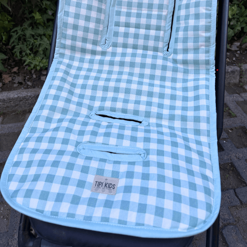 Cojín Protector de Coche Impermeable Vichy Menta