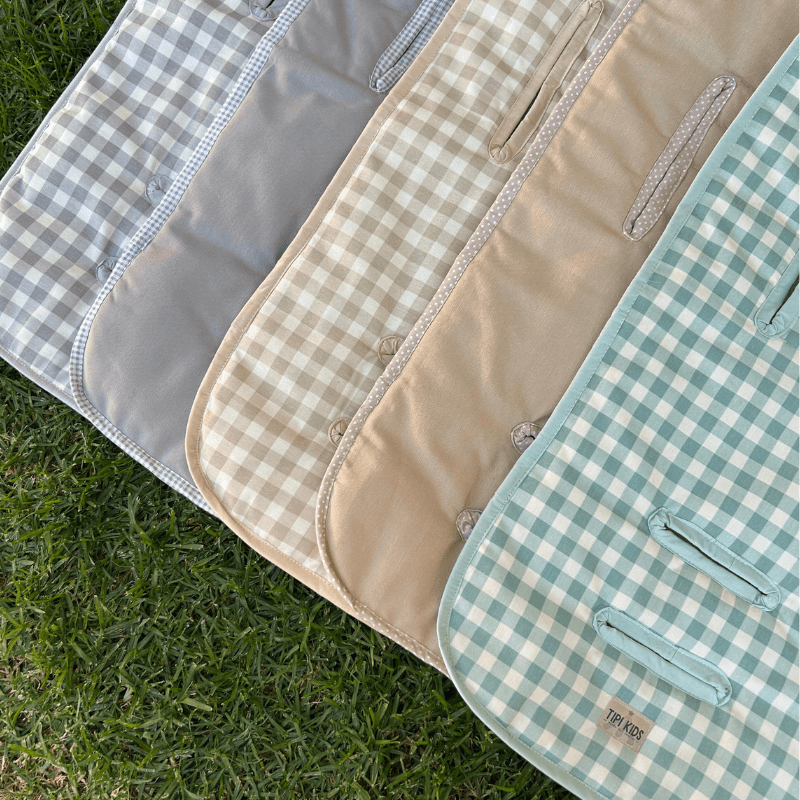 Cojín Protector de Coche Impermeable Vichy Menta
