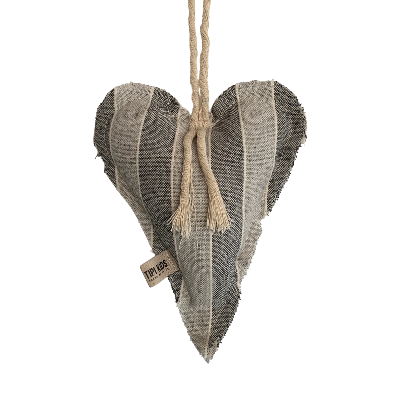 Cunero Corazón Rayas Gris