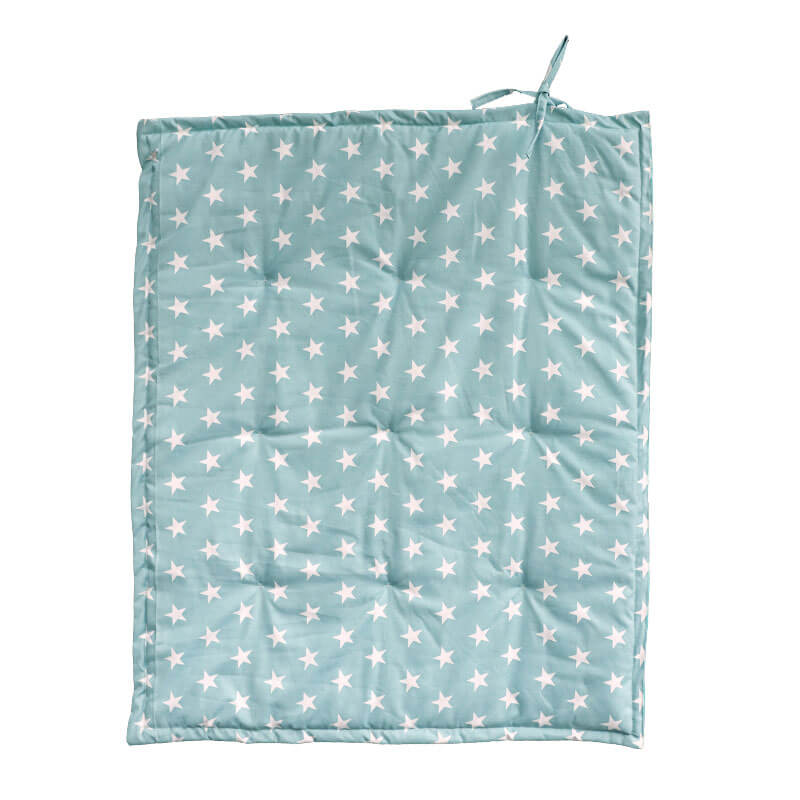 Mat Acolchado Impermeable y Reversible Estrellas Verde