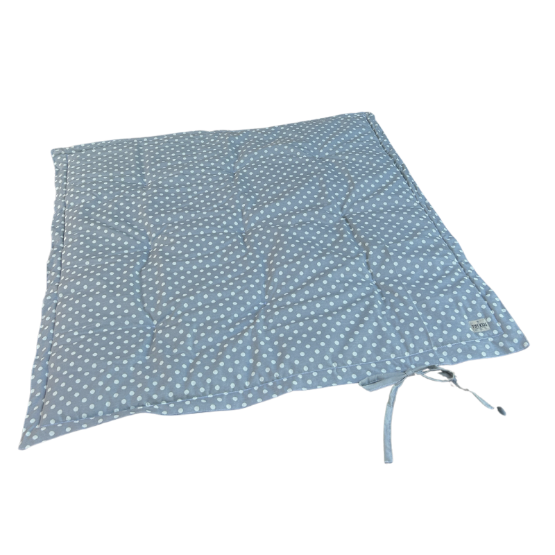 Mat Acolchado Impermeable y Reversible Puntos Gris 110x110cm
