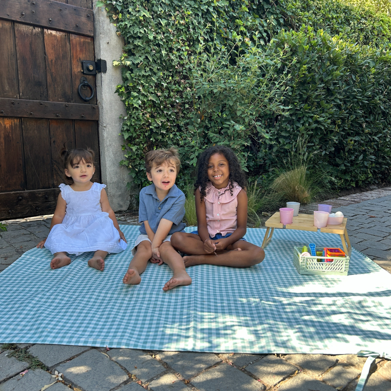 Mat de Picnic Impermeable Vichy Menta