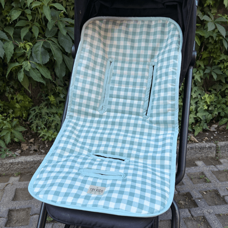 Cojín Protector de Coche Impermeable Vichy Menta