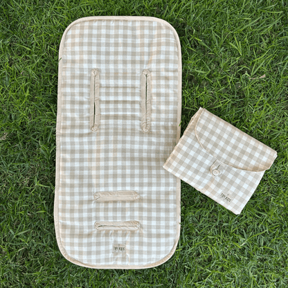Cojín Protector de Coche Impermeable Vichy Beige