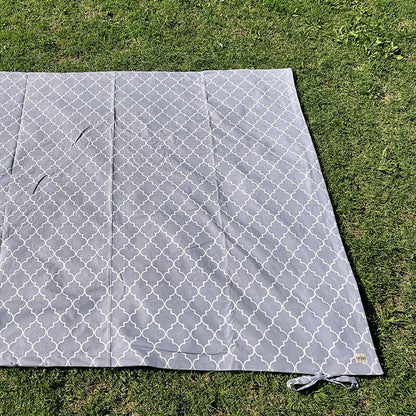 Mat de Picnic Impermeable Figuras Gris