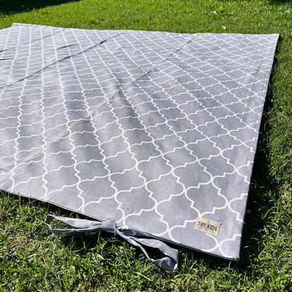 Mat de Picnic Impermeable Figuras Gris